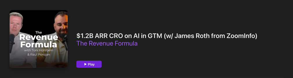 Revenue Operations Podcast CRO on AI in GTM - ZoomInfo