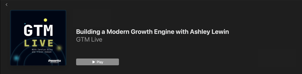 revenue operations podcast gtm live growth engine