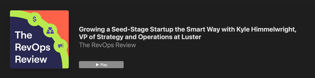 Podcast cover showing GTM Fund’s episode on how seed-stage startups can scale smartly with structured go-to-market and RevOps fundamentals