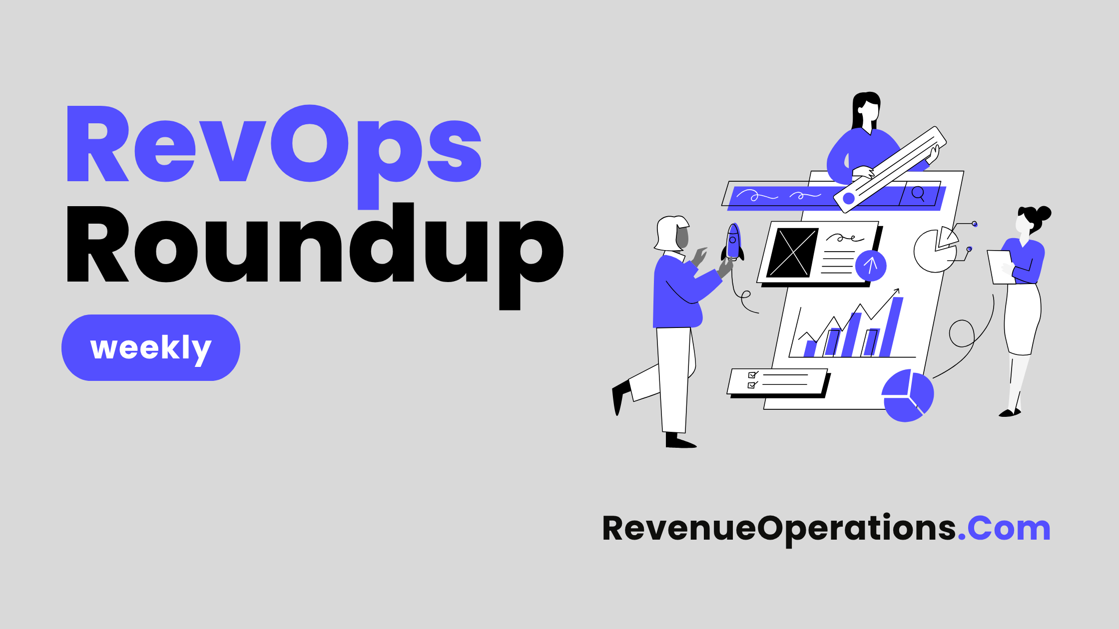 Modern RevOps workspace with team members analyzing dashboards, AI insights, and GTM performance metrics representing alignment between marketing, sales, and operations.
